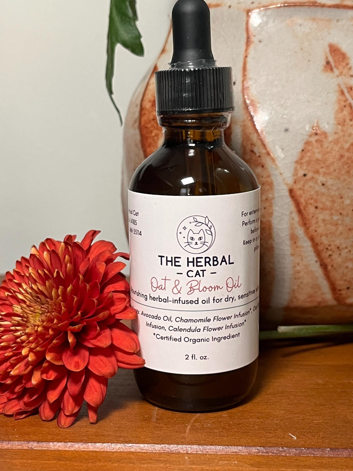 Dry Sensitive Skin Oil | Calendula Chamomile Oatstraw Infused Body Oil | Soothing Face & Irritated Skin Care | Vegan
